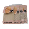 A package of invisible sheer wig caps for HD wigs, showing several beige wig caps.