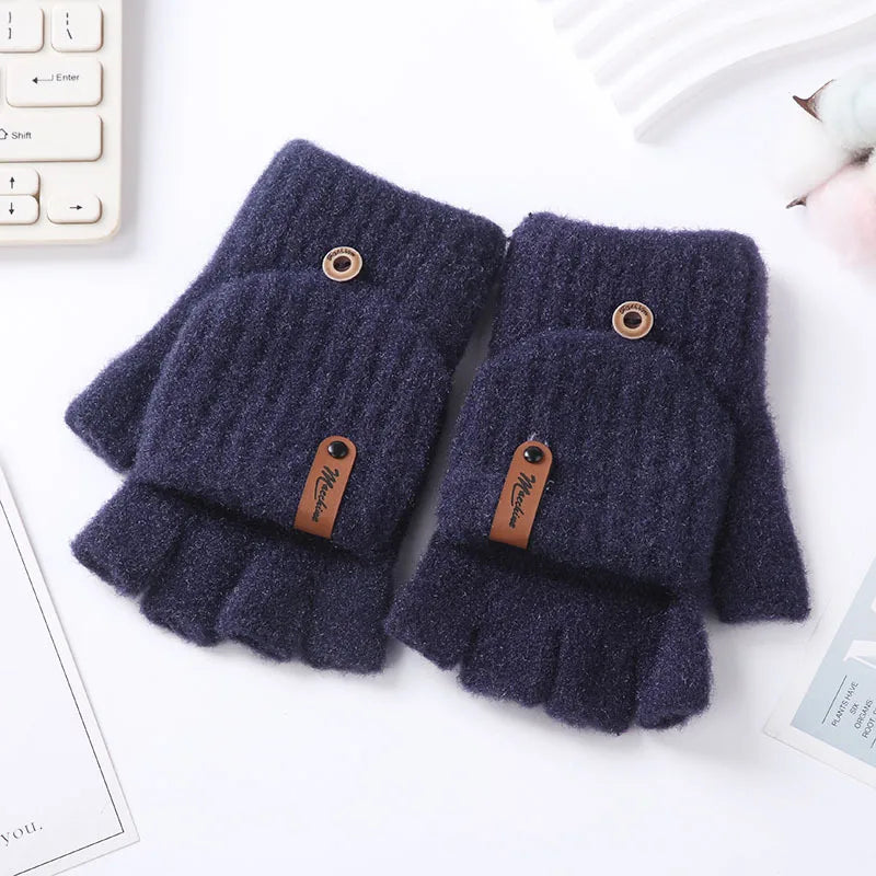 Stretchable Knitted Gloves for Writing and Typing