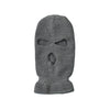 Dunkelgraue Strickbalaclava und winddichte Skimaske.