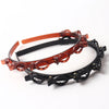 Orange and black multi-layer braided hair headband clip