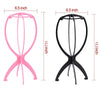 Pinkes faltbares Ponytail- und Hutdisplay mit Maßen von 16,5 x 33 cm.
