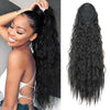 Black 22-inch synthetic kinky curly ponytail hair extension clip-in