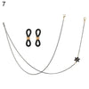 A black lanyard with a hollow star charm and a chain is displayed against a white background.