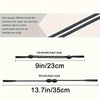 Silicone anti-slip eyeglass straps shown in unstretched and stretched sizes.