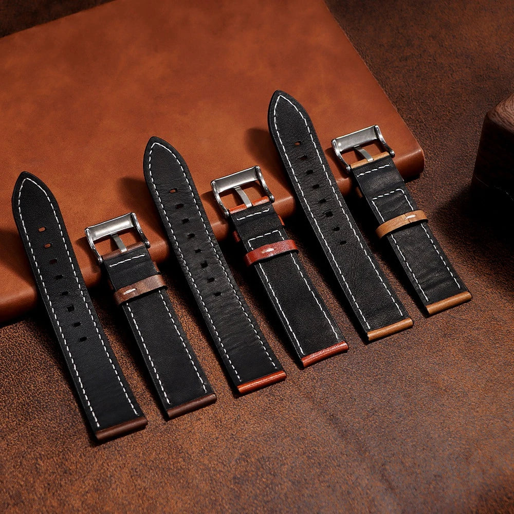 Handmade Calfskin Leather Watch Strap