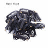 30 pieces of black precision snap hair extensions for bangs