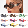 A collection of Y2K rose metal detail sunglasses in various colors including black, brown, green, pink, red, and yellow.