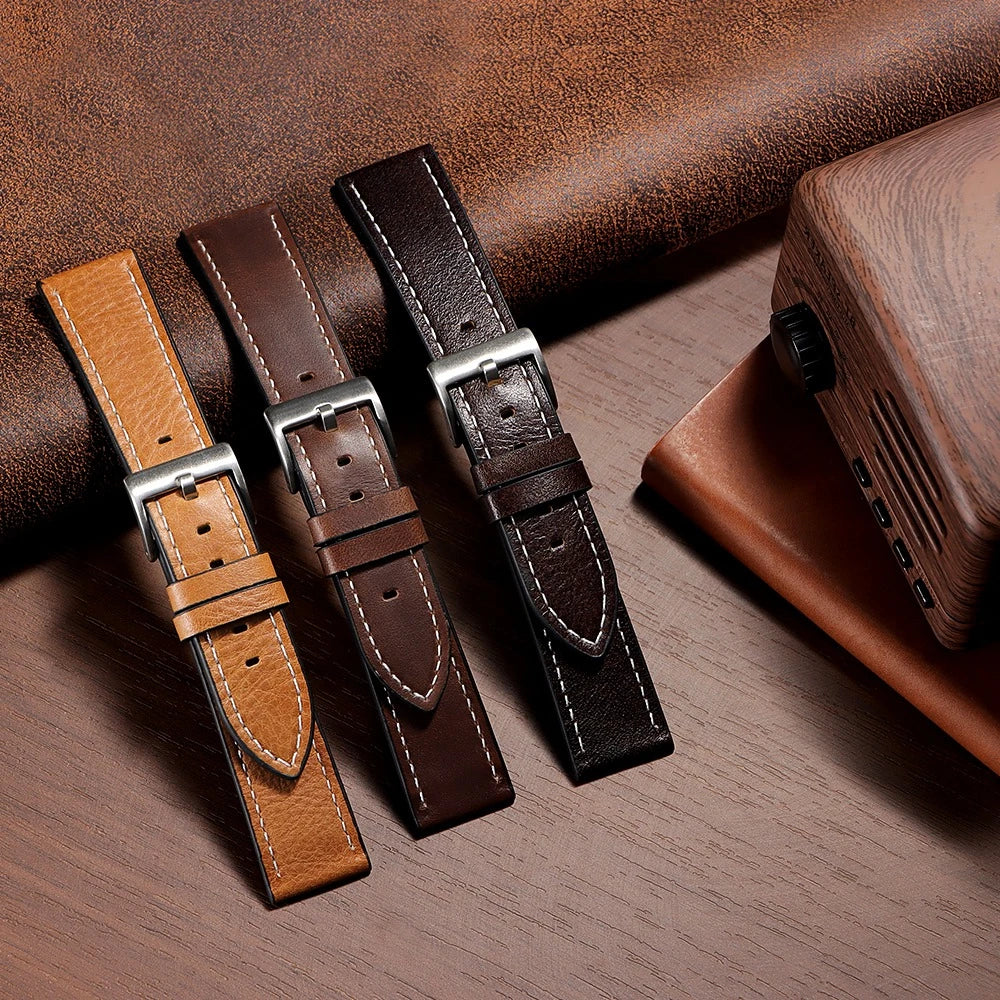Handmade Calfskin Leather Watch Strap
