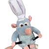 A light blue plush mouse face with a white chef's hat and pink ears.