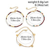 Set of three bohemian sequin rice bead anklets in gold and earth tones