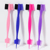 A set of five precision edge control hair combs in pink, black, blue, magenta, and purple.