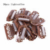 30 pieces of light coffee precision snap hair extensions for bangs