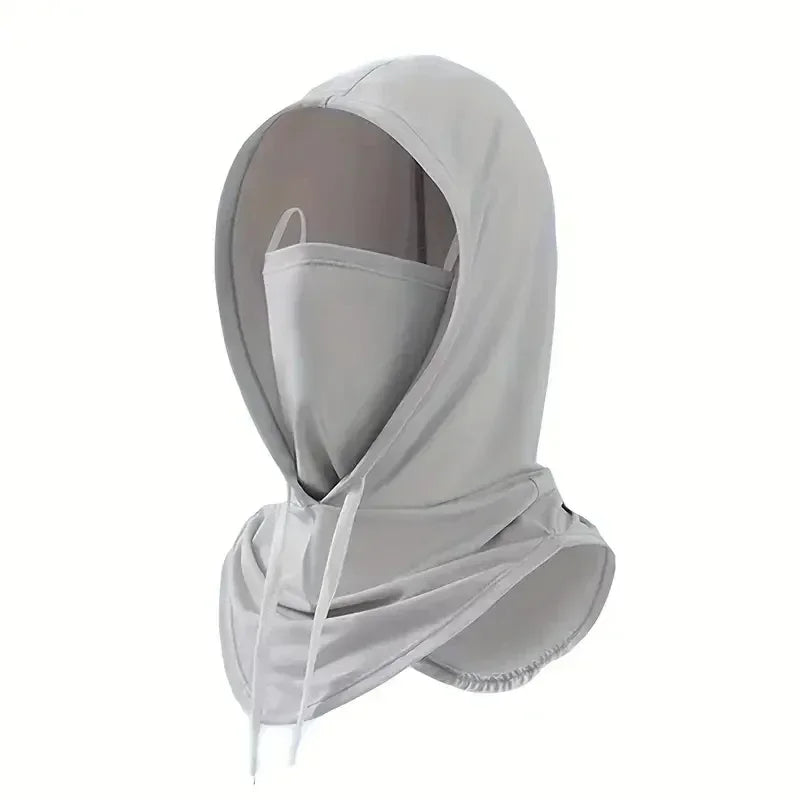 A light gray 360° lightweight sun protection hood displayed against a white background.