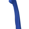 A long, royal blue soft knit hair wrap or cap for sleeping and protection.