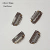 Dark brown 2.8cm U-shaped precision hair extension clips set