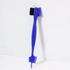 A bright blue precision edge control hair combing set with a black brush and a separate comb.