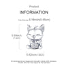 A sterling silver cat charm is shown with a hole diameter of 0.18 inches and a size of 0.59 inches.