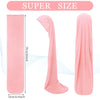 Pink super size soft knit hair wrap for sleeping and protection shown in various forms