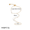 Gold plated stainless steel bracelet with zircon beads and a chain, shown with various length measurements.