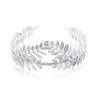 Silver leaf headband featuring delicate greenery for bridal or party accessories