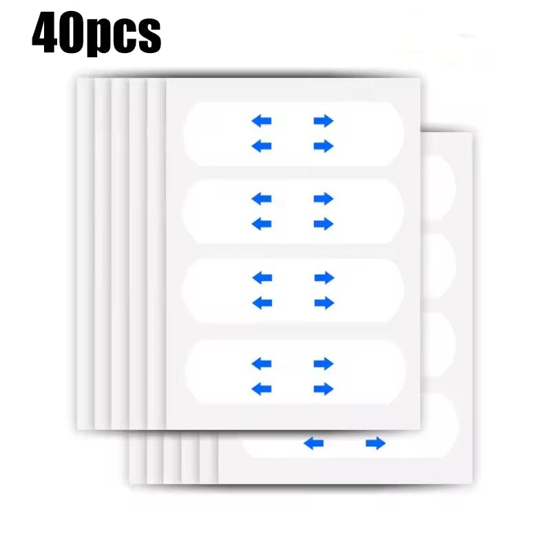 40 pieces of invisible V-shape face lifting adhesive patches with blue arrows