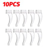 Ten pairs of clear silicone anti-slip ear hooks for eyeglasses