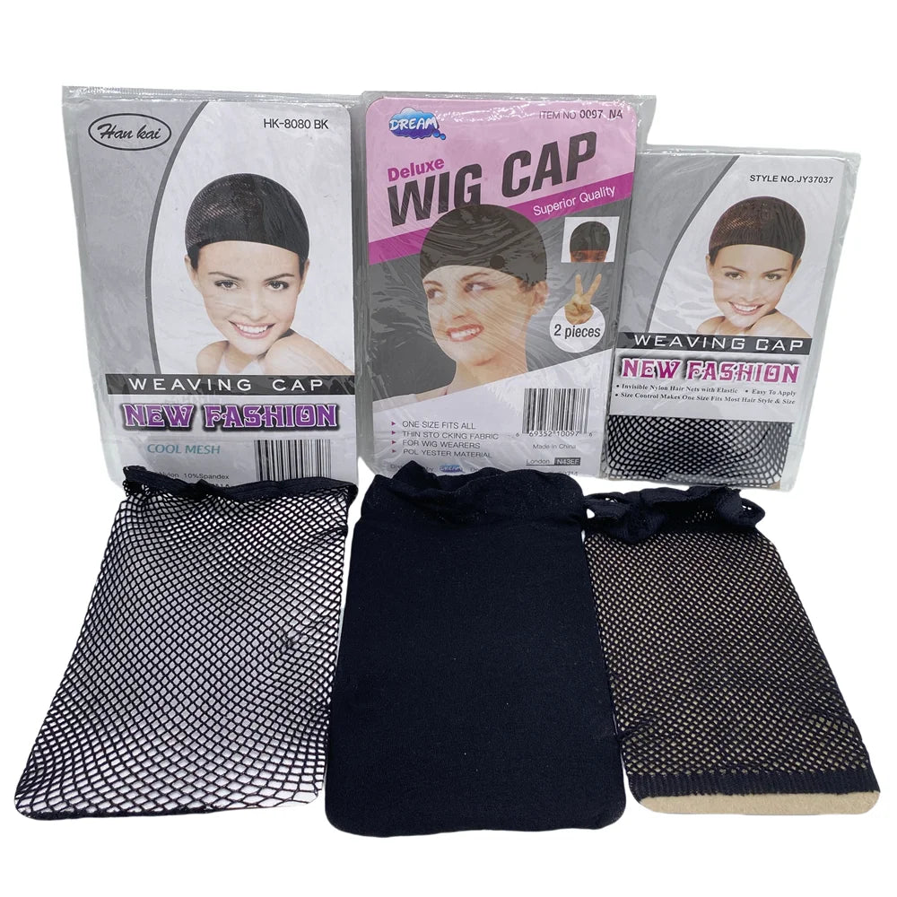 Packaging and netting of Deluxe Wig Cap products for hair