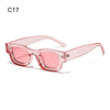 Pink vintage butterfly wrap sunglasses with clear frames and pink lenses