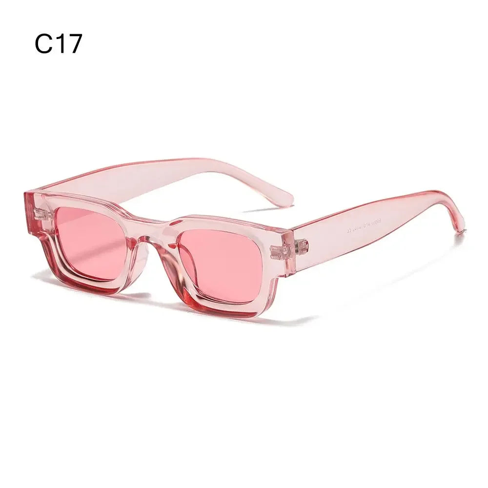 Pink vintage butterfly wrap sunglasses with clear frames and pink lenses
