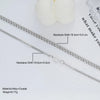 A set of dainty stainless steel heart link necklaces with a chain and crystal charm displayed on a white background.