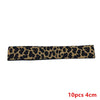 Banda elástica de estampado de leopardo negro y canela para bordes de peluca, vendida en paquete de 10.