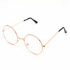Gafas redondas de metal anti-luz azul con monturas doradas finas y brazos negros