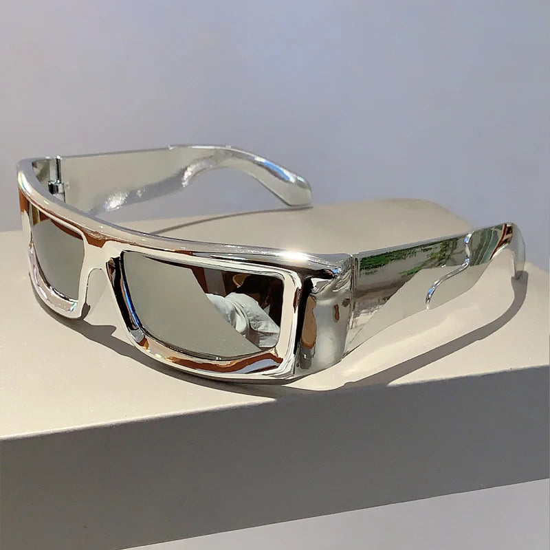 Y2K Metallic Rim Sunglasses