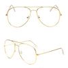 Lunettes à monture dorée rétro pour femmes et hommes