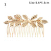 Gold leaf headband featuring delicate leaves and thin hairpins for bridal or party accessories.