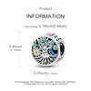 A sterling silver star moon charm with a detailed design featuring various colored gemstones.