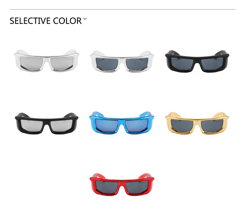 Y2K Metallic Rim Sunglasses