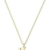 A delicate gold plated necklace featuring a cursive letter Y.