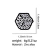 Pin de esmalte negro con forma de bocadillo que dice 'ASK GOD TRUST GOD THANK GOD'