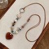 Bohemian Heart Beaded Pendant Necklace