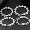 Iced Out Rhinestone Cuban Chain Bracelets