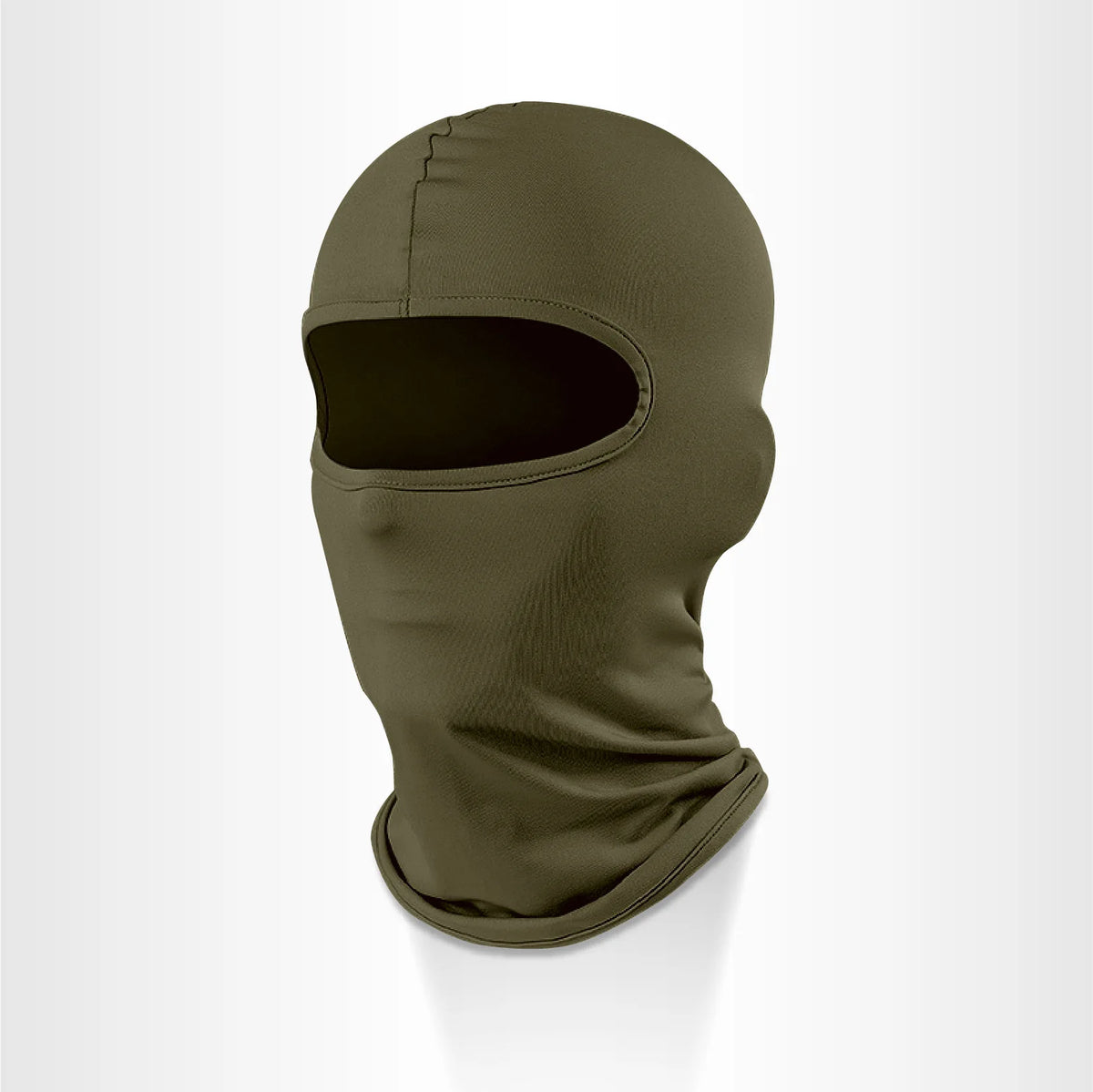 Balaclava/forro de casco de seda de hielo transpirable verde oliva