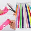 Un set de extensiones de cabello rectas de 20 pulgadas en varios colores, incluyendo rosa, verde, morado y azul.