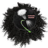 Schwarze synthetische Afro-Puff-Chignon-Haarerweiterung mit flauschigem weißem Ansatz