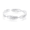 Silver leaf headband featuring delicate laurel leaves for bridal or party accessories