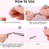 A four-step guide showing how to use jewelry findings stoppers or spacers for connectors.