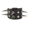 Ensemble de bracelets en cuir noir avec épingles et clous argentés