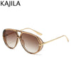 Gafas de piloto vintage grandes tono dorado con lentes tintados marrón