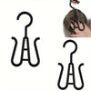 Black multi-use wig and accessory hangers with curved hooks for hair and items