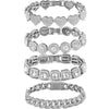 Iced Out Rhinestone Cuban Chain Bracelets